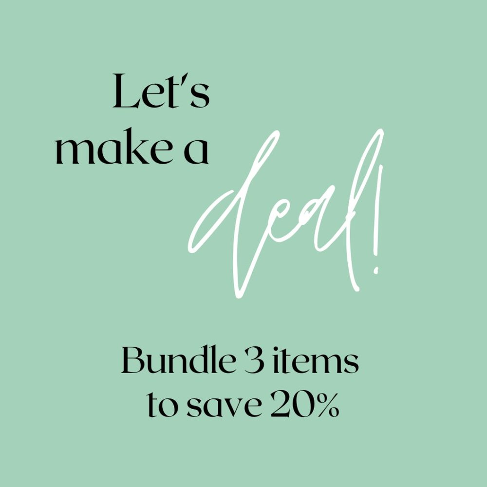 Bundle 3 items for 20% off your total purchase